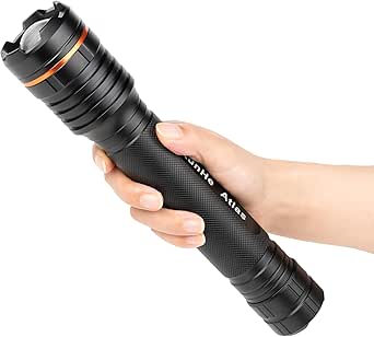 High Lumen Zoomable LED Flashlight - Single Mode, Aluminum, Uses 3 AAA Batteries, For Emergencies & Hiking - View #4