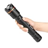 Heavy Duty 3D Cell LED Flashlights Large Aluminum Zoomable High Lumens-1000 LM Battery Powered Police Flashlight- Big Flashlight for Home Emergency Power Outages Camping Car
