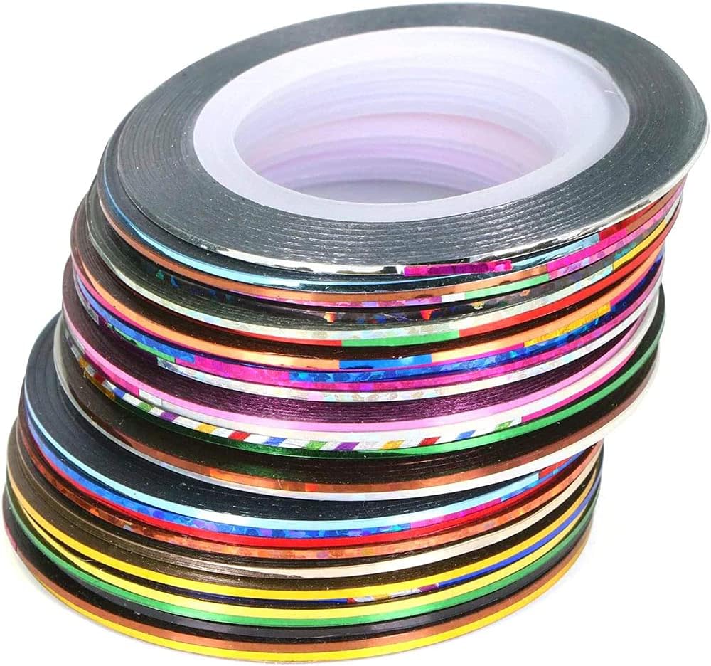 30 kleuren Gemengde kleuren Rolls Striping Tape Line Nail Art Decoratie Stickers Nagellijn DIY Nageltip