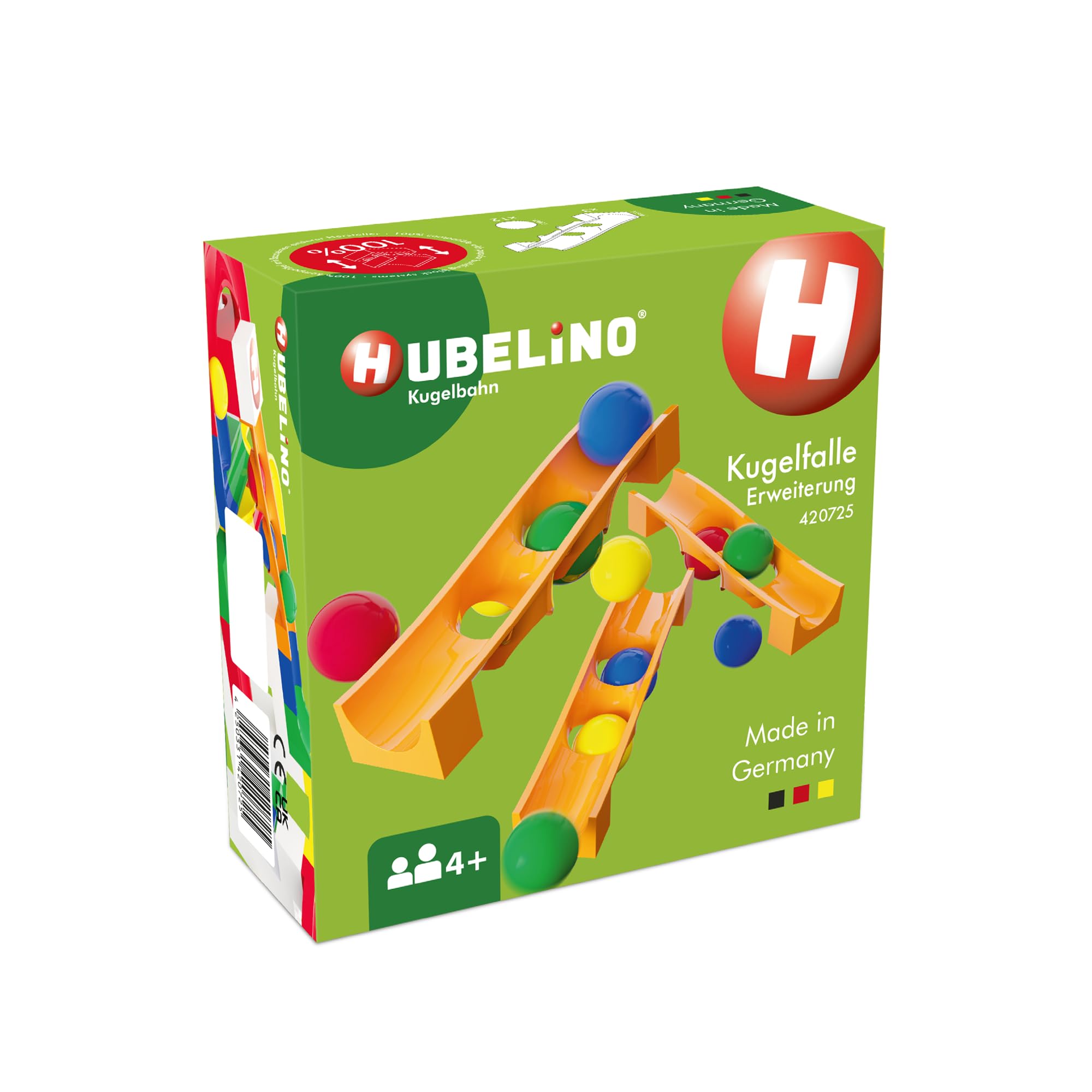 Hubelino Ball Trap Extension (15 Pieces) - ABS Plastic - Christmas Theme - Marble Run Extension - Marble Run - Age 4+