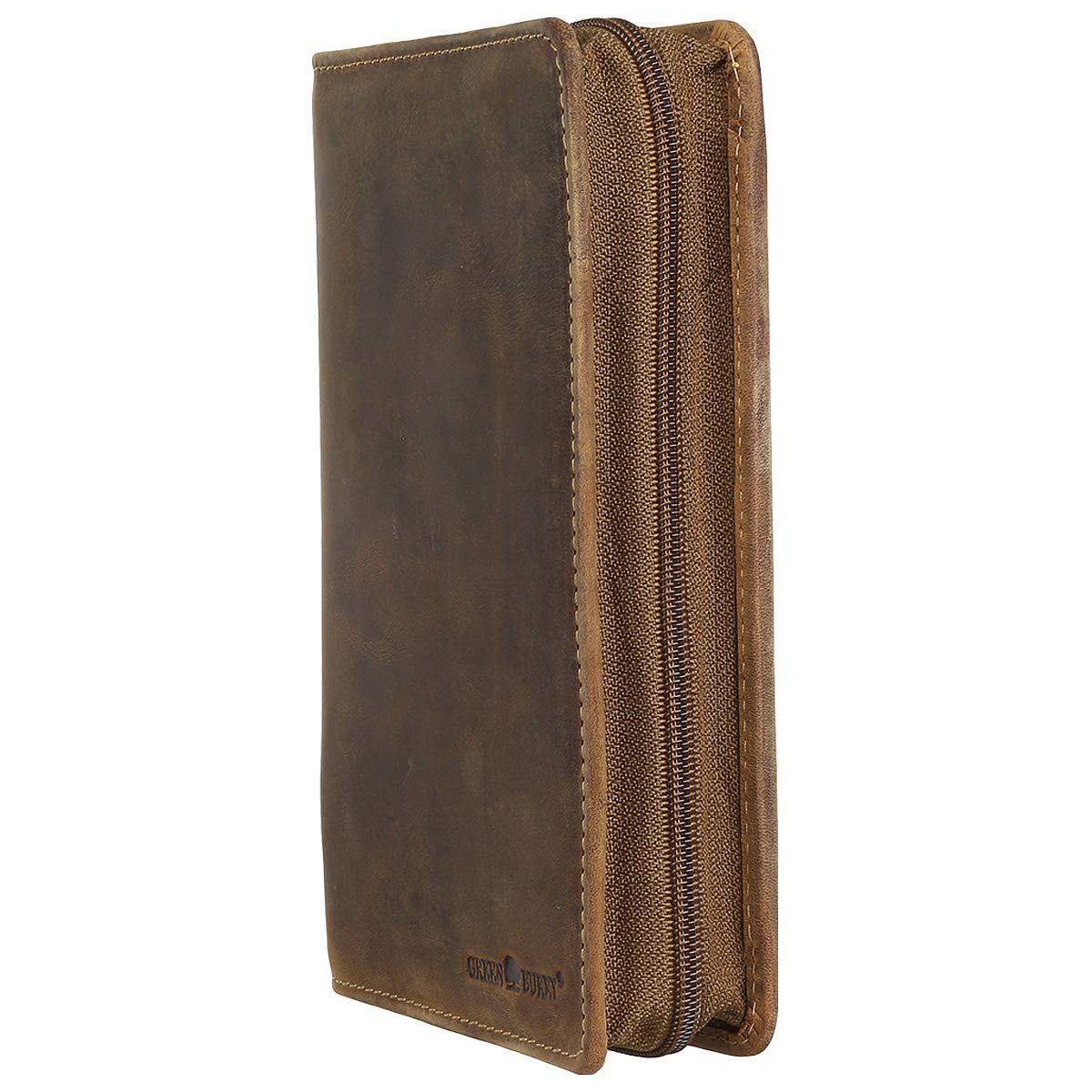 Greenburry Vintage Leder Stifteetui Federmäppchen Stiftemappe Mäppchen 1574-25