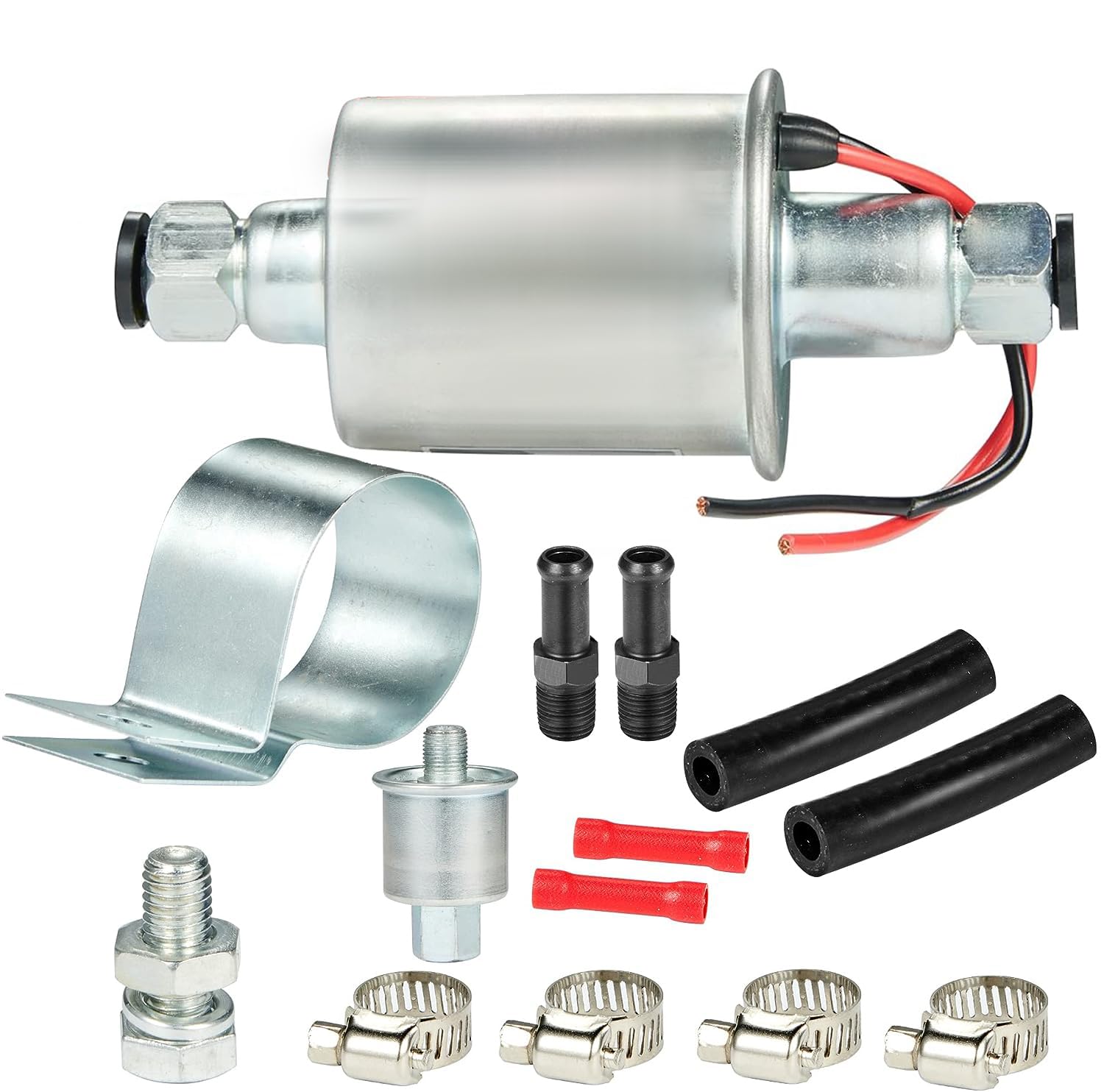 Hyvora E8012S 12V Universal Electric Fuel Pump Low Pressure 5-9 PSI For Gas Diesel Inline HEP-02A