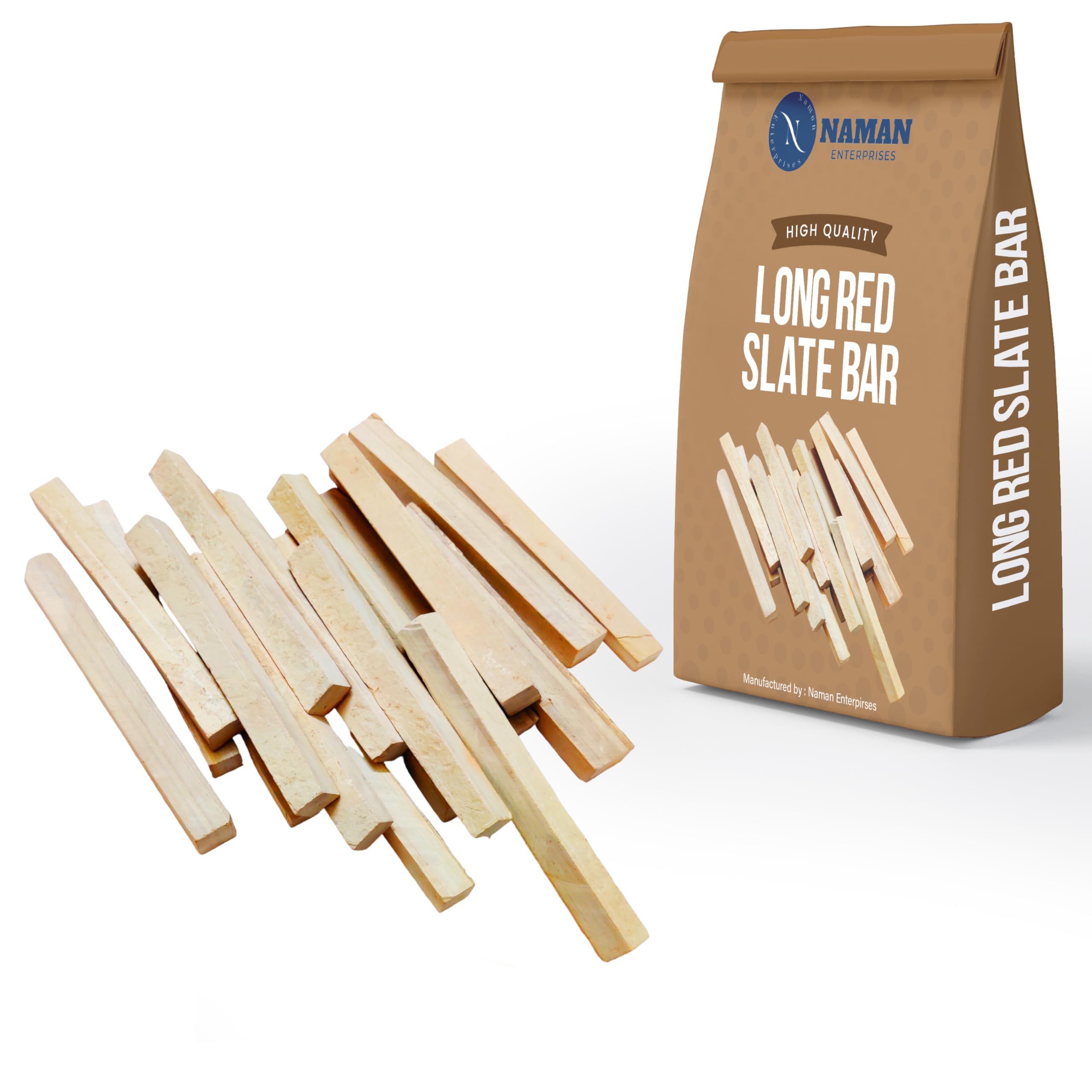 NAMAN ENTERPRISES Red slate long bar 1KG box slate pencil long bar pack