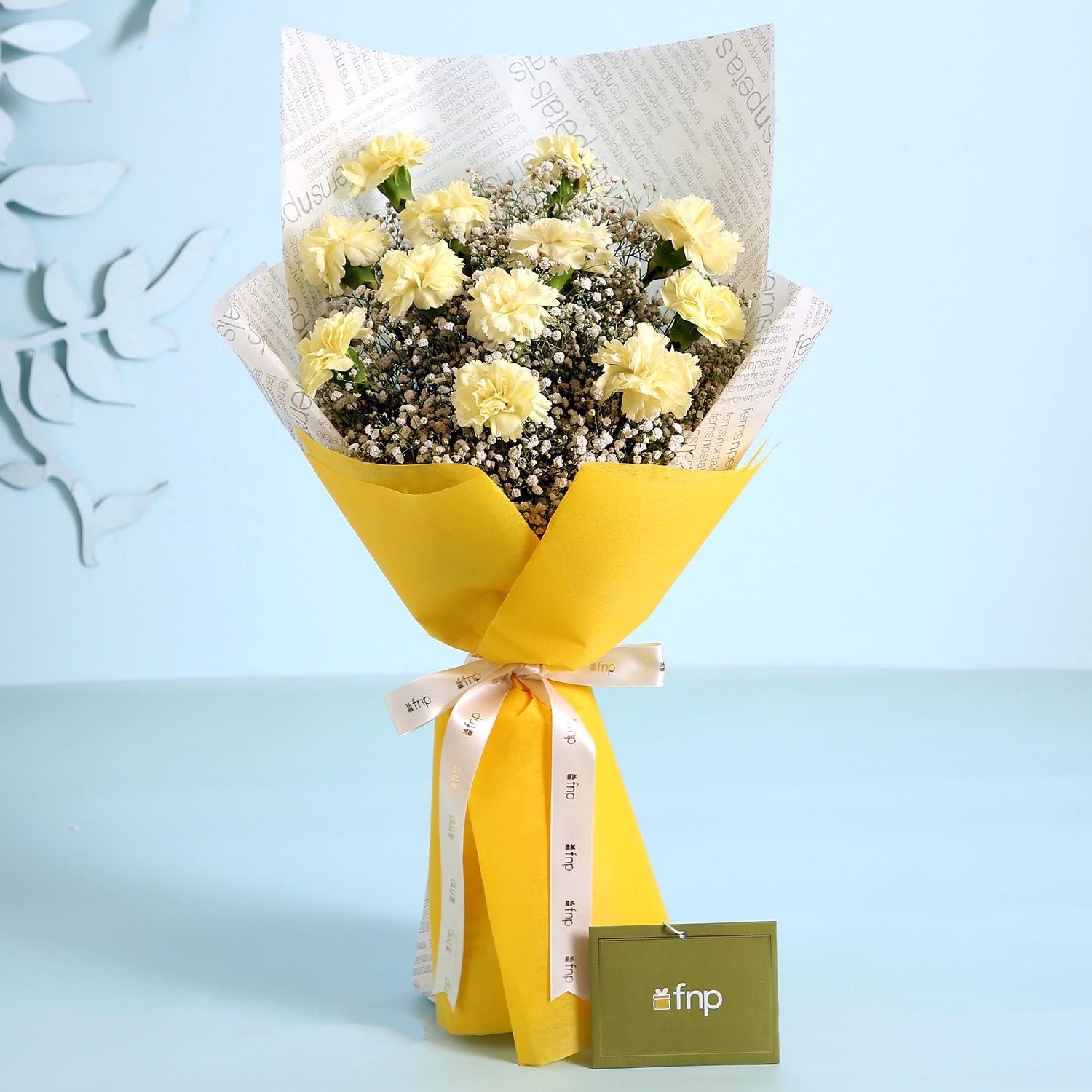 fnp Delightfully Yours Carnations Bouquet For Birthday Gift, Anniversary Gift, Women's Day Gift, Valentine's Day Gift & Gift For Special Occasion (Same Day Delivery)-image-8