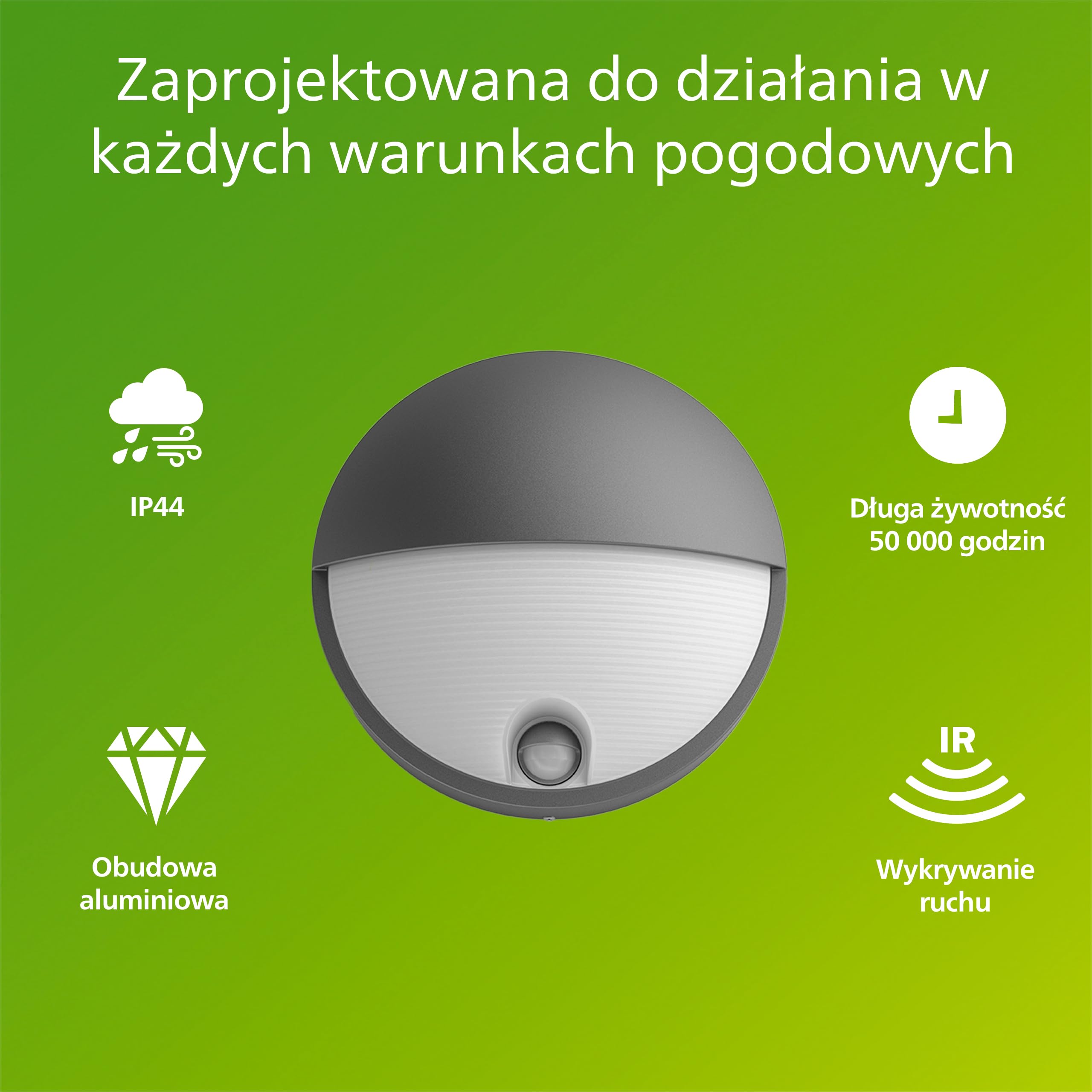 Philips Capricorn Kinkiet Zewnętrzny, Antracytowy