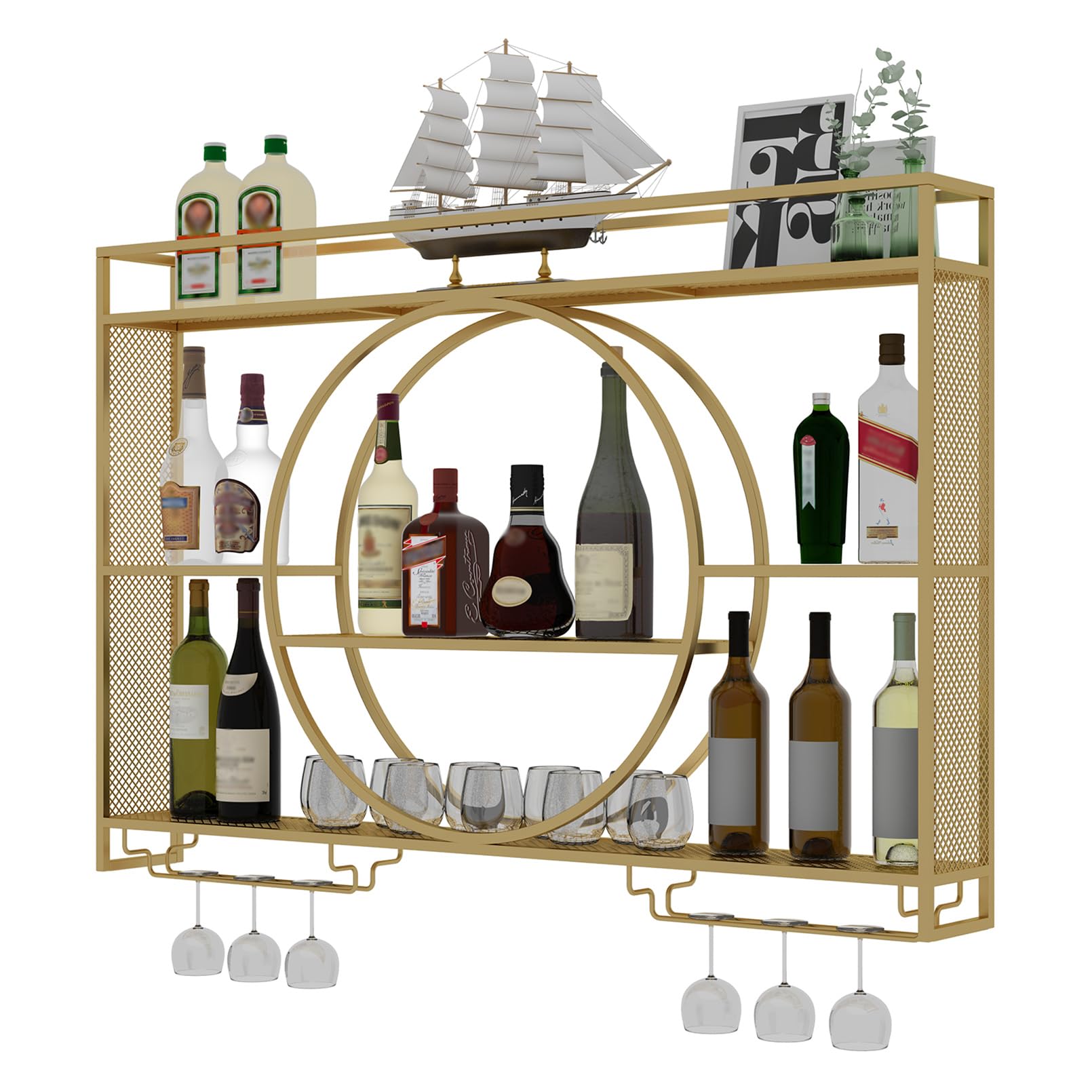 Étagères flottantes pour bar et cuisine pour créer un espace bistrot