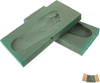 LALAFINA Box Foam Foot Mold Casting Kit Foot Impression Foam Mold Foot Orthotic Mold Stamping Foam Footprint Casting Kit Shoe Pads Kits DIY Footprint Foam Case Foot Model 3D Carton