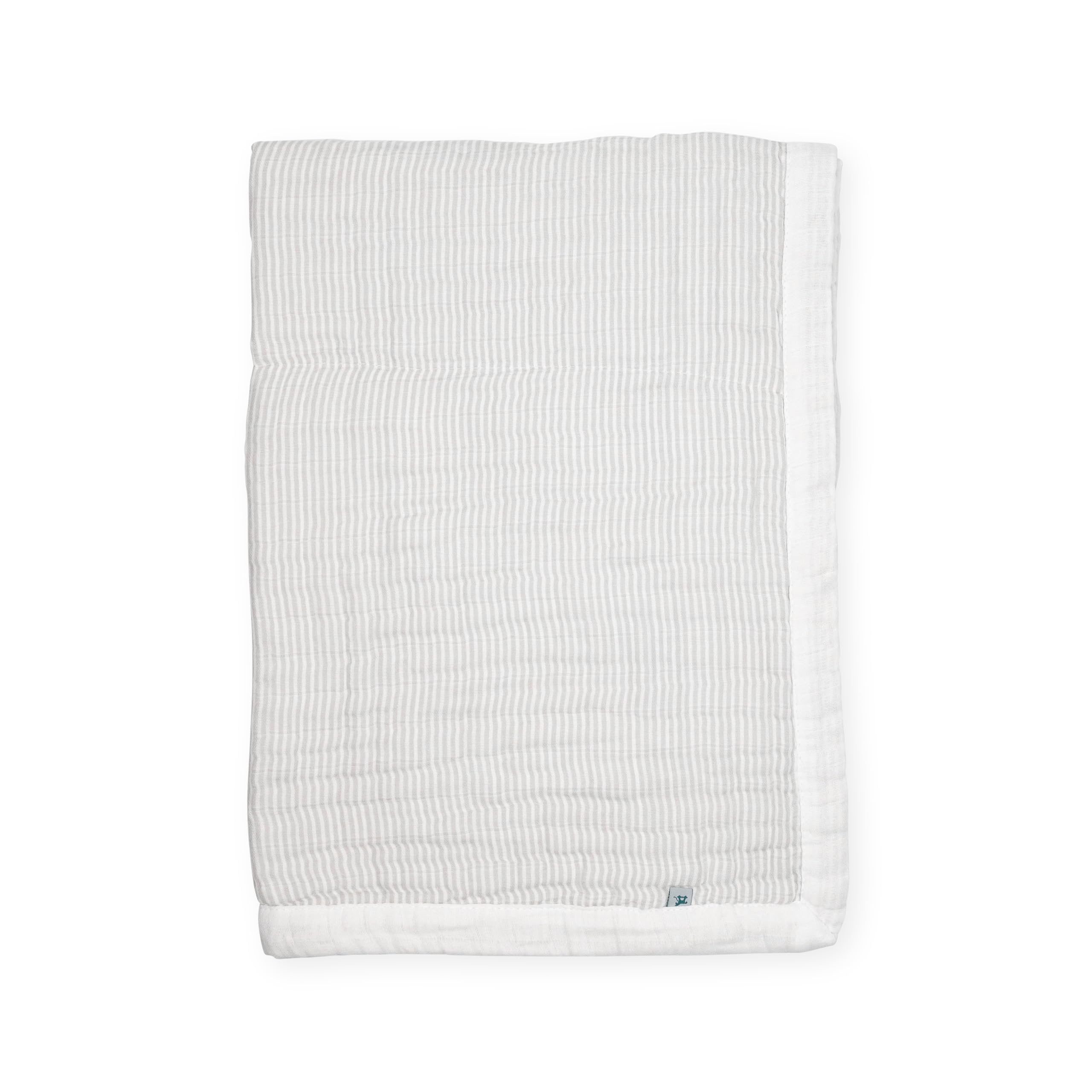 Little Unicorn Organic Cotton Muslin Baby Quilt Sand Stripe 30 x 40 Inches
