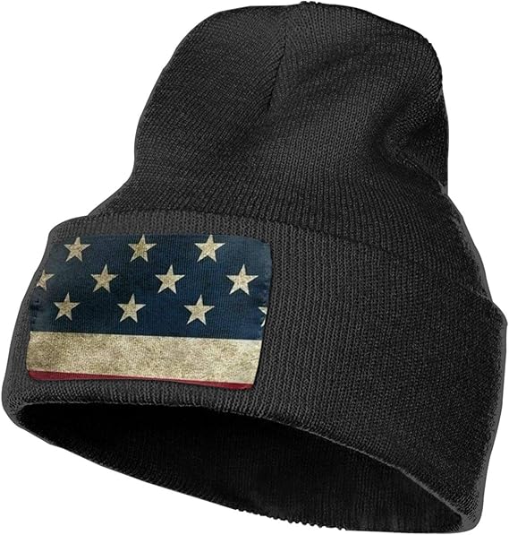 MFILUDTY Unisex Beanie Slouchy Beanie for Men American Flag Knit Hat