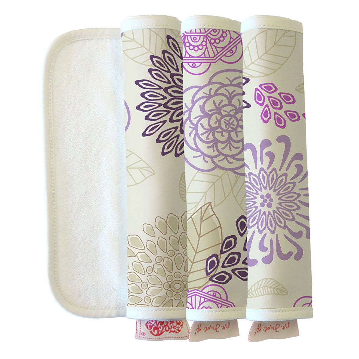 The Peanut Shell Burpeas Burp Cloth Set, Dahlia Baby