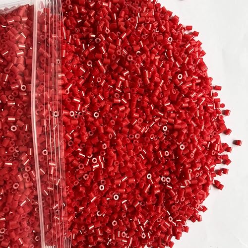 Miniatura 4 de 20000pcs 2 colores 0.102 in mini cuentas de hierro fusibles cuentas de repuesto carmesí y rojo para actividades de manualidades DIY