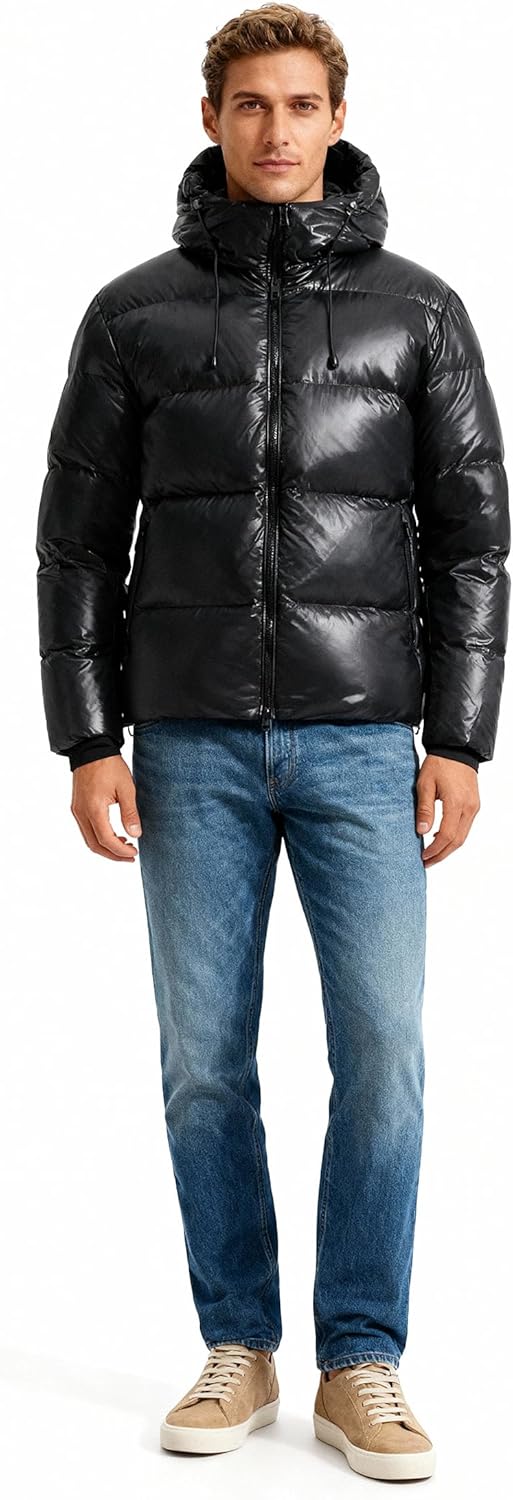 wantdo Men's Winter Coats Puffer Parka Jacket Warm Windproof Coat with Hood - Image 2