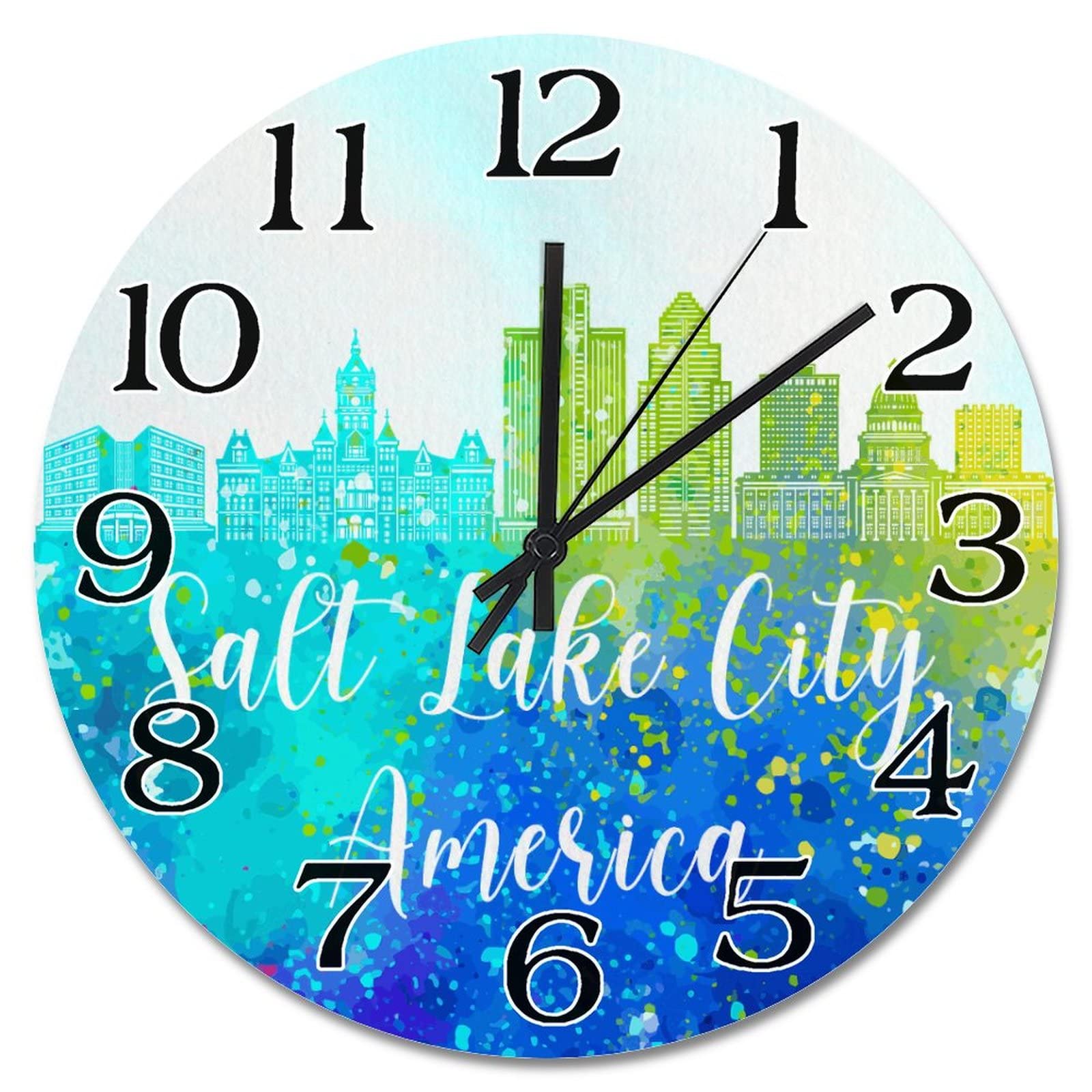 Horloge murale en bois sans bruit de 38 cm pour retrouver le calme chez soi