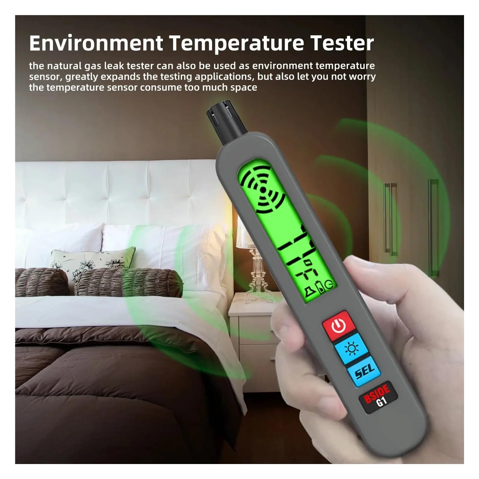 Detector de gas Detector de fugas de gas Combustible natural CO2 Alcohol inflamable GLP Analizador de metano Alarma sonora recargable Probador PPM LEL Respuesta rápida