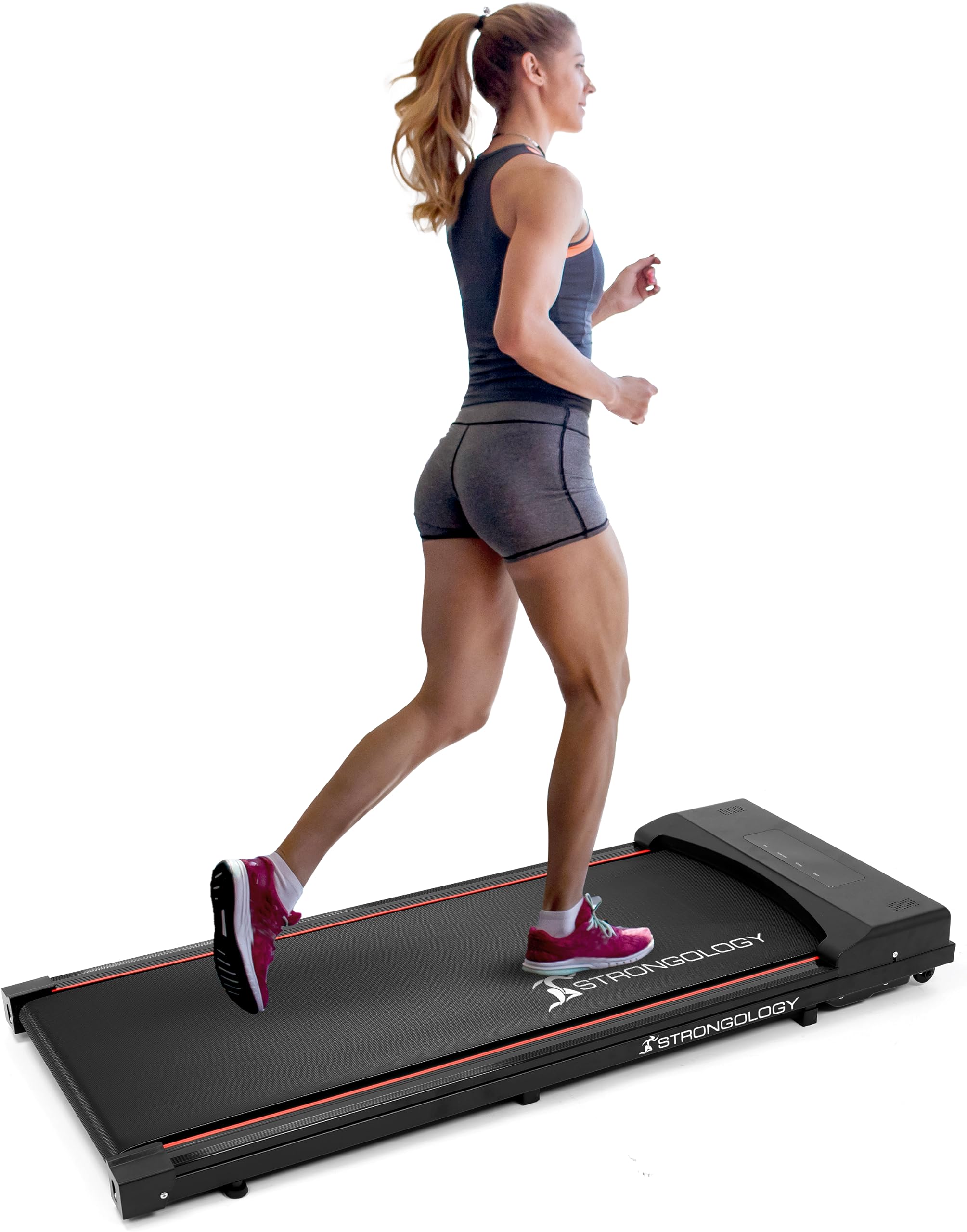 StrongologyHome & Office Ultra Quiet 560W Adjustable Speed Slimline EVOLUTION Treadmill with LED Display - Fully Assembled