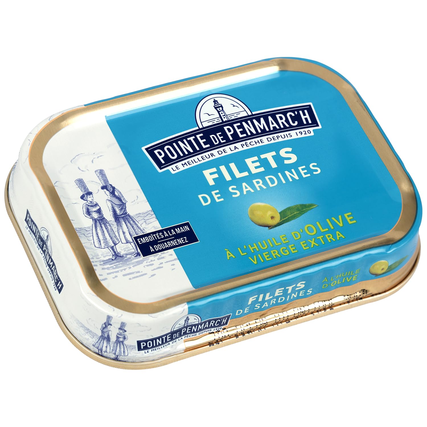 Filets de sardines à l'huile d'olive vierge extra Pointe de Penmarc'h le lot de 6 boîtes de 100 g - Livraison en 2 à 3 jours ouvrés depuis la Bretagne