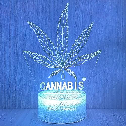 Miniatura 7 de Lámpara de mesa LED 3D de 420 hojas, luz nocturna óptica ilusión visual para decoración del hogar