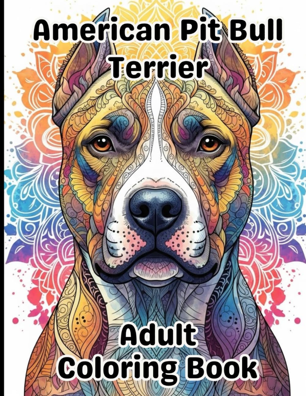 American Pit Bull Terrier Coloring Book for Adults