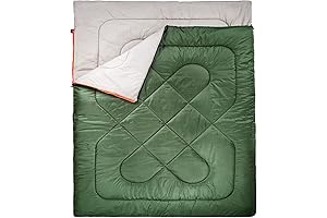 Amazon Basics Two Person Camping Double Sleeping Bag for Camping and Hiking