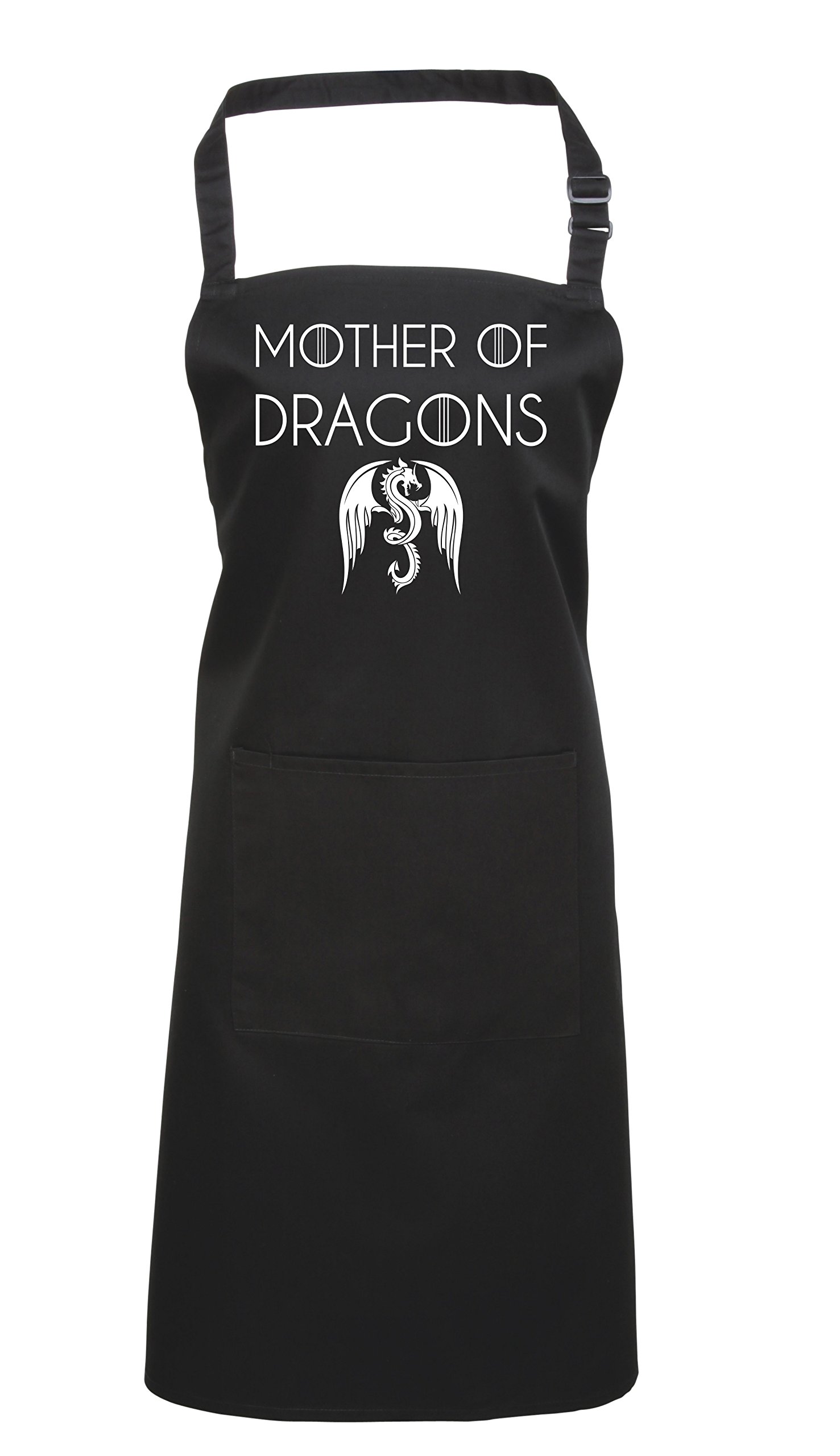 Edward Sinclair Black Apron MOTHER OF DRAGONS with White print