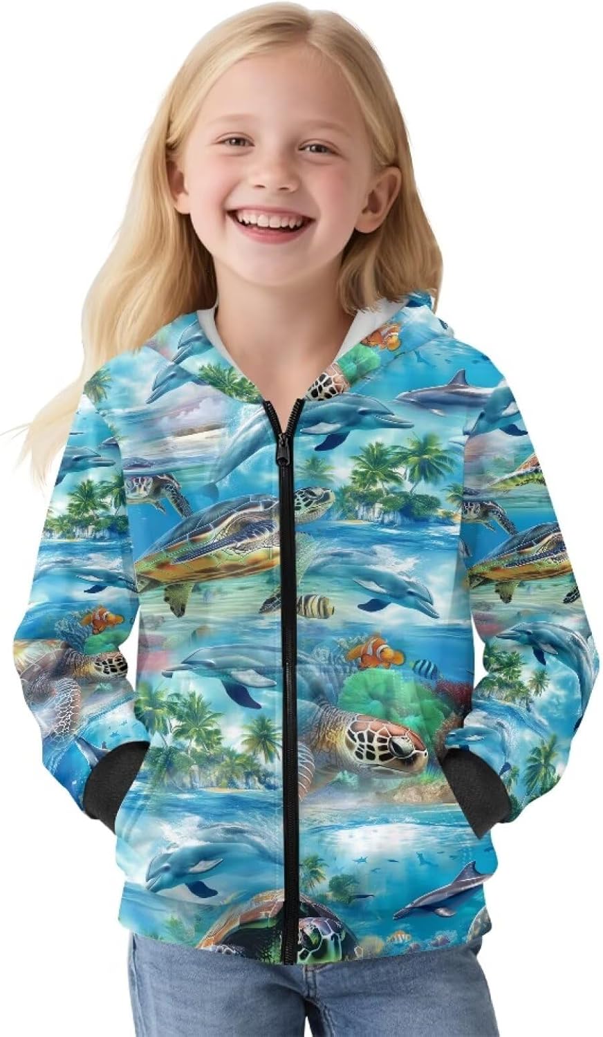 Dolyues Girls Hoodie Fleece Pullover Athletic Sweatshirt Pockets Performance Hoodie for Kids 6-16 Years