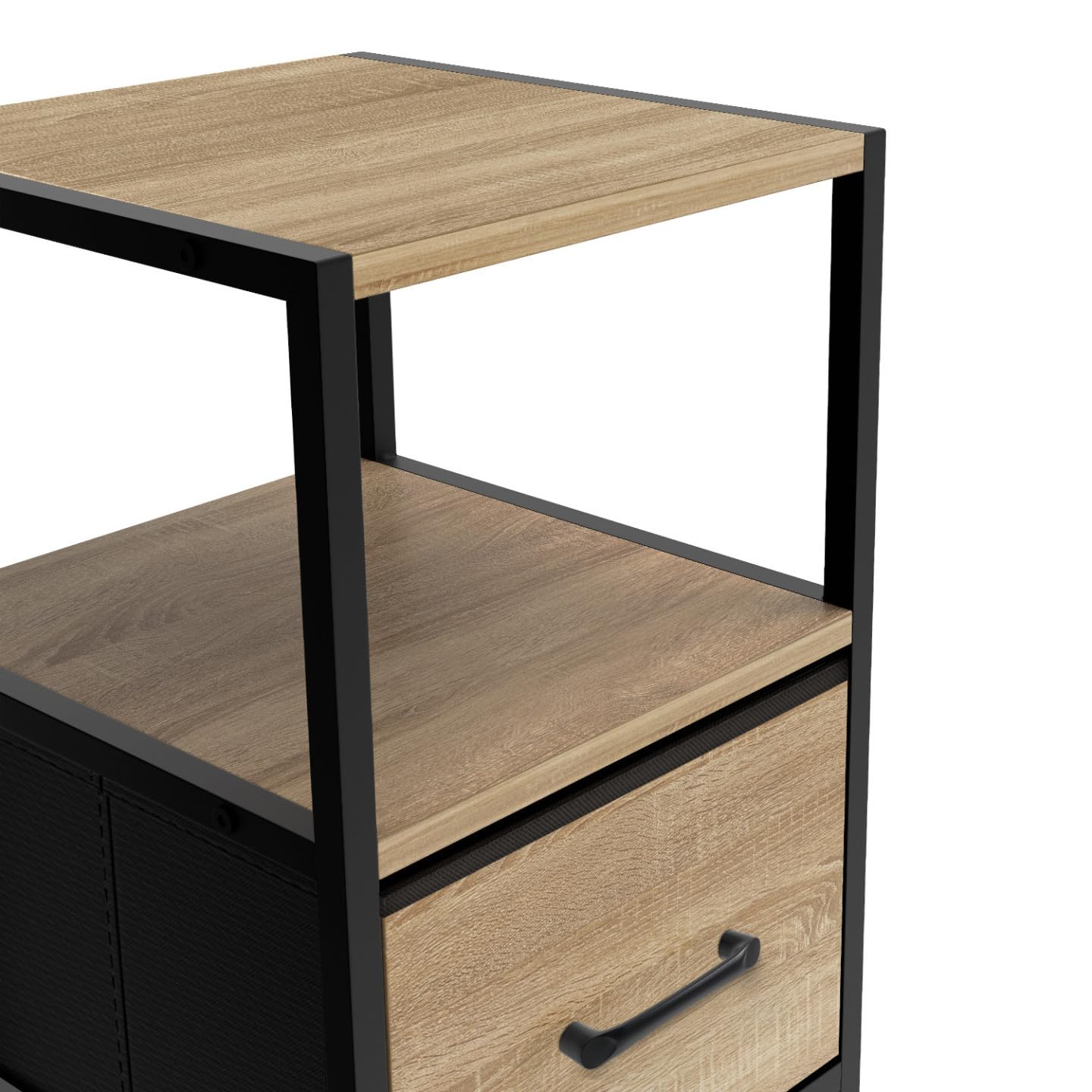 IDMarket - Lot de 2 Tables de Chevet Utah 1 tiroir et 1 Niche