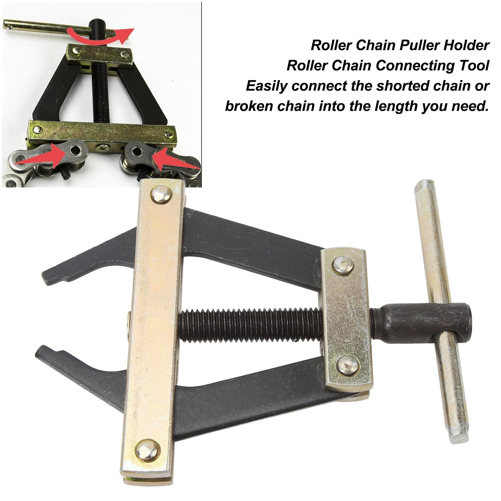 Support D'Extractor De Cha?ne à Roule Outil De Connexion Adapté pour Cha? à Roule De 60 à 00 Idéal pour Moto Vélo V Et Kart avec Conception Robuste Et Pratique