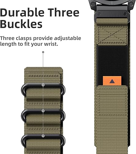 Miniatura 4 de ANCOOL Compatible con Fenix 6Fenix 5Fenix 7Fenix 6 Pro, repuesto para Fenix 7 Pro, Fenix 5 Plus, correa de reloj de nailon de 0.866 in Forerunner