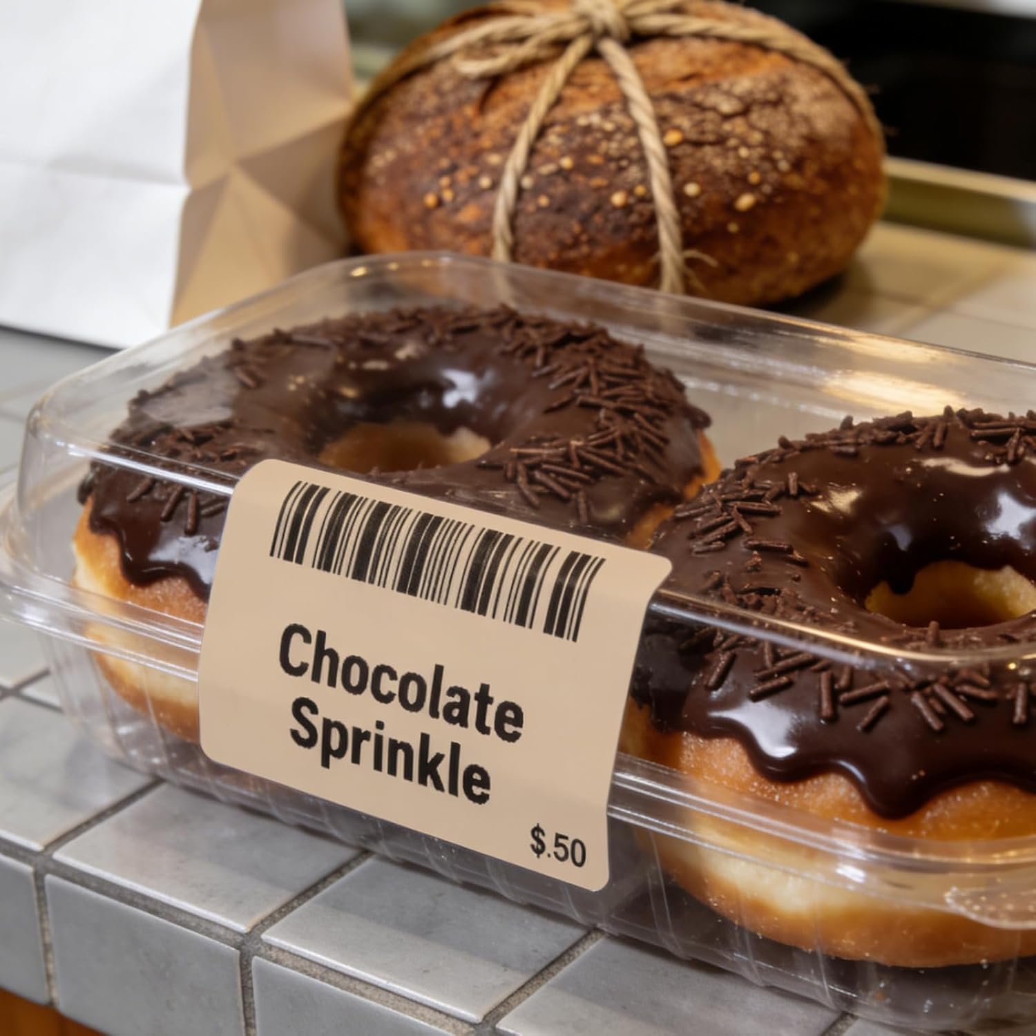 Khaki Thermal Labels 2 × 3 Inch Vinyl Rectangular Waterproof Direct Printer Sticker Self-Adhesive Perforated Name Tag for Logo DIY QR Design Office Address 500 PCS - Image 7