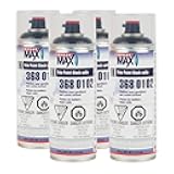 Spray max 3680102 Satin Black 1K Trim Paint Aerosol 10.5 oz (4 Pack)
