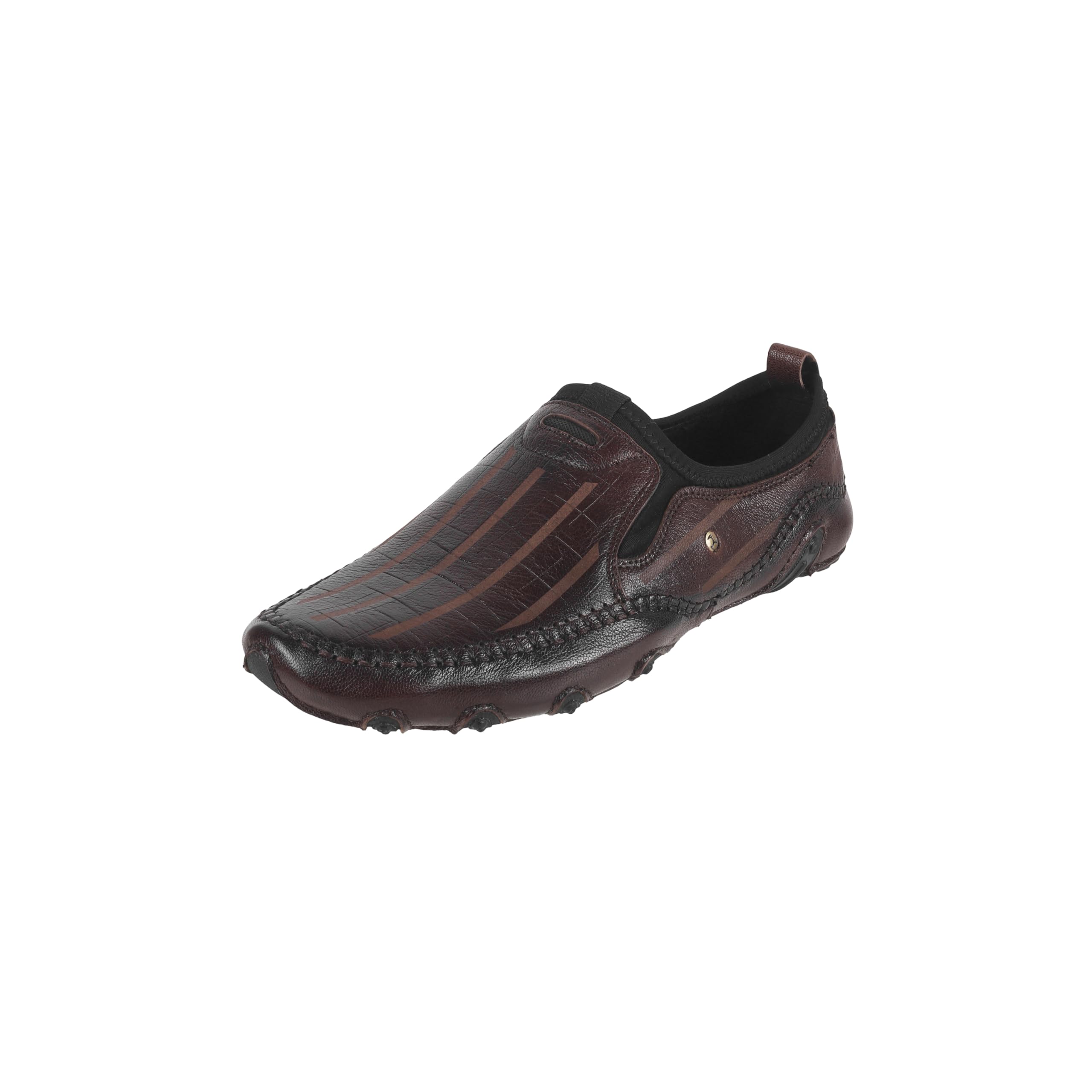 mochi Men's Leather Printed Casual Slip-Ons-picture-43
