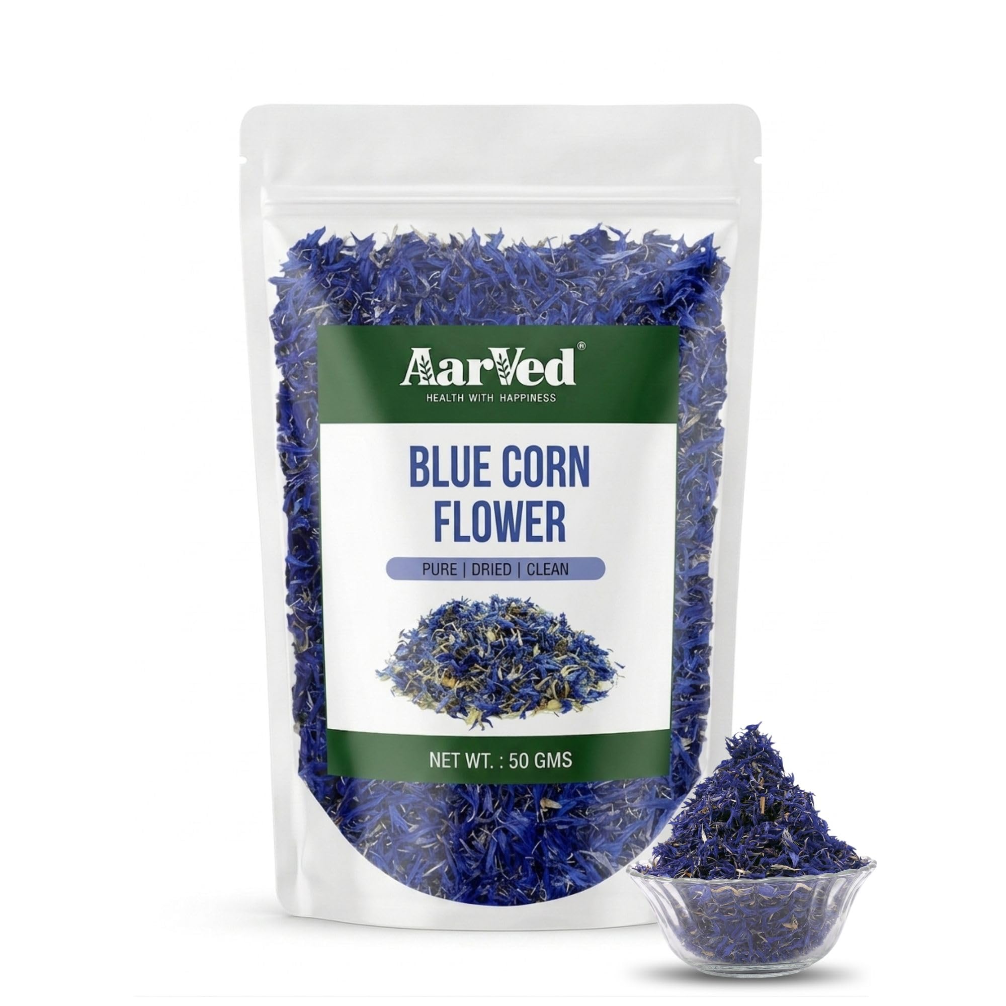 Aarved Dried Blue Cornflower Petals (50g Pouch) – Natural, Caffeine-Free, Perfect for Tea Blends, Brightens Skin, Crafts & DIY Projects (Pack of 1)-image-6