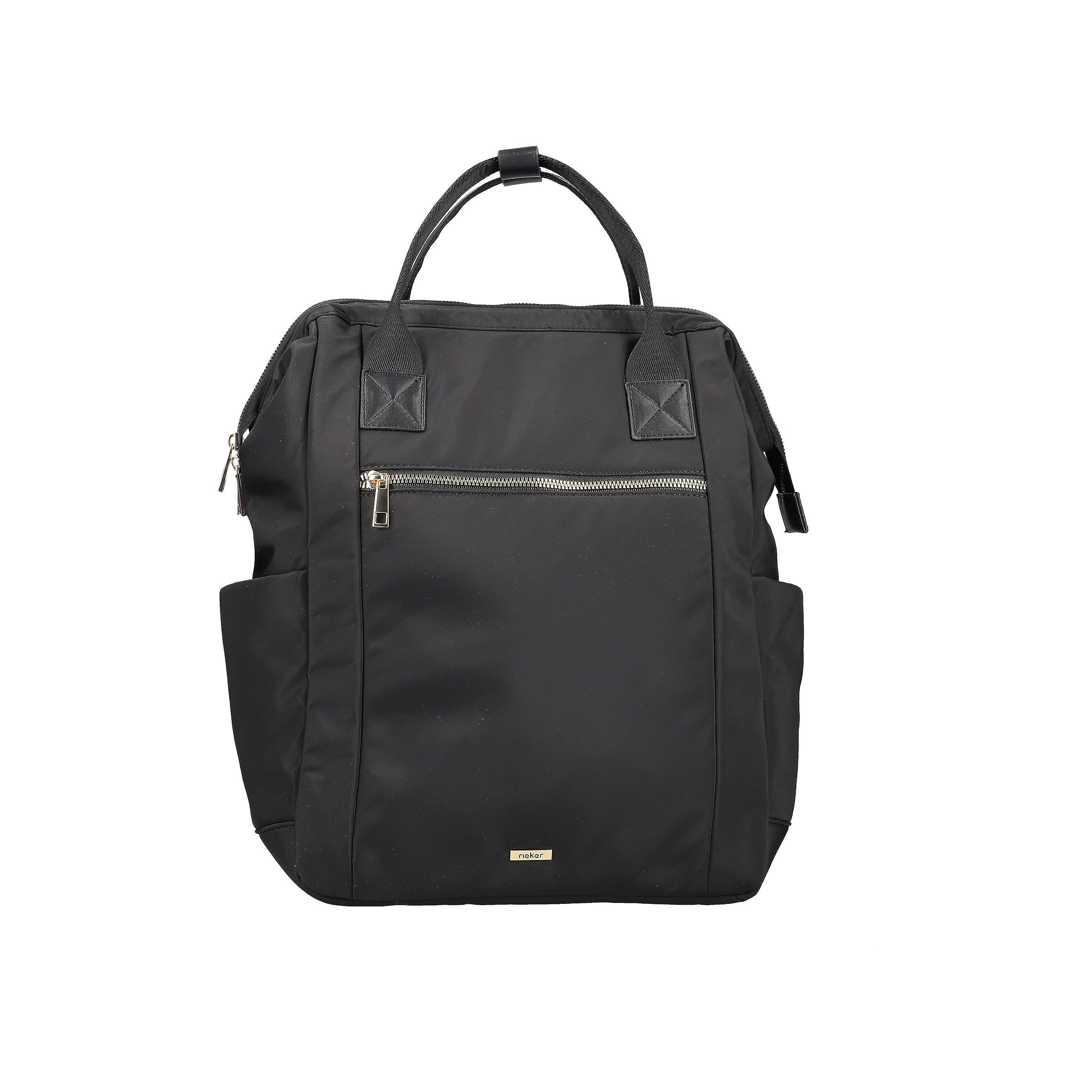 Rieker H1580 Women's City Backpack Pocket Backpack Carry Handles, black, S