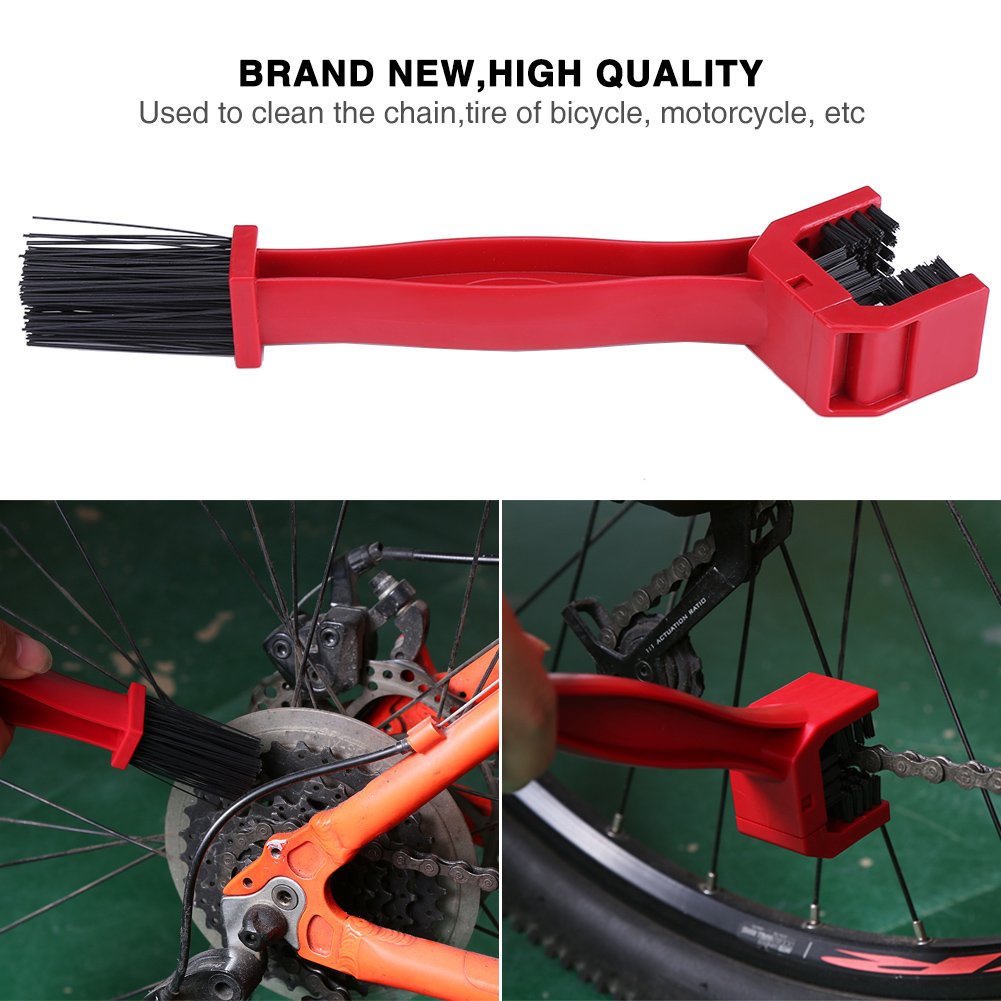 Fydun Motorcycle Bike Chain Cleaning Tool, Motorcycle Chain Washer Cleaning Crankset Brush Tool Multi-purpose Unversal Cleaner Tool