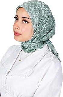 Farah Linen Printed Scarf For Women-Multicolor-95 * 95cm