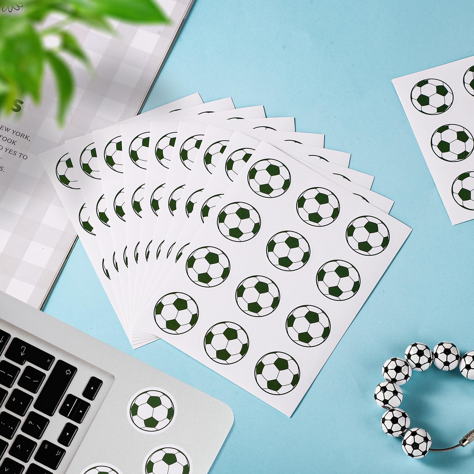120 Stück Herzförmige Fußballaufkleber – Vinyl-Sticker Für Sammelalben, Party & Geschenke