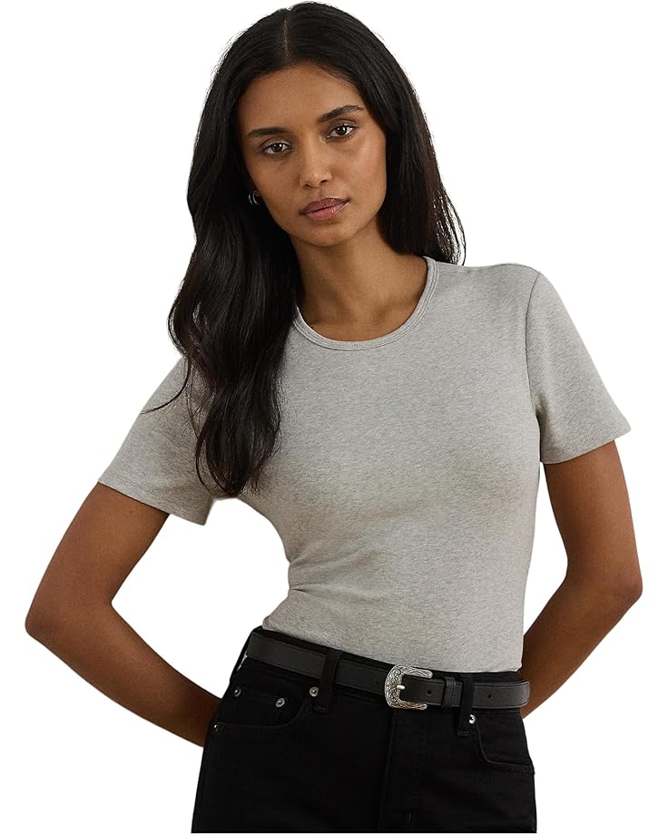 Lauren Ralph Lauren Stretch Cotton Crew Neck Tee - #3 of 4
