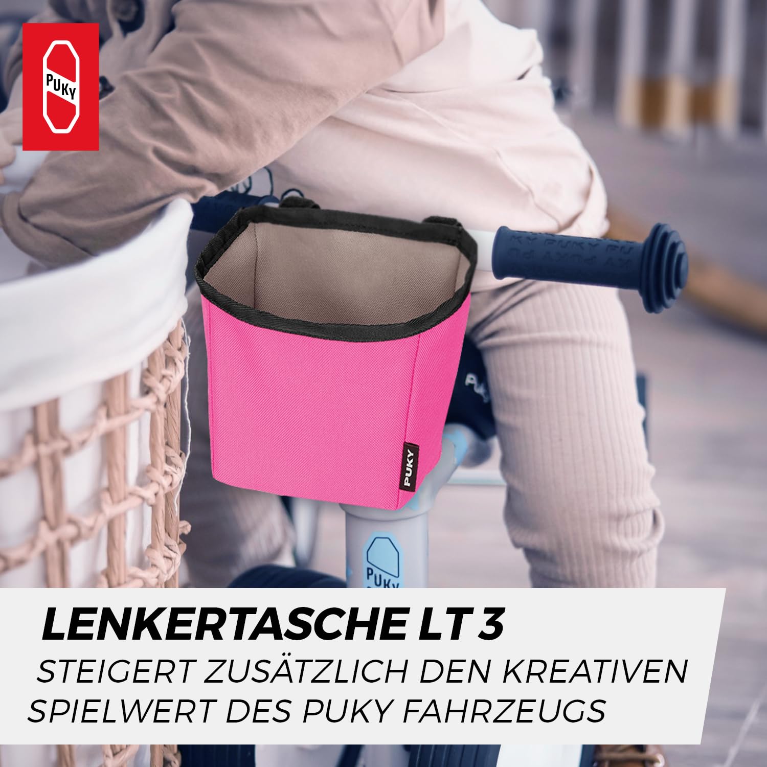 Puky 9733 LT 3 Handlebar Bag for Pukylino, Wutsch and Fitsch, Pink Automotive