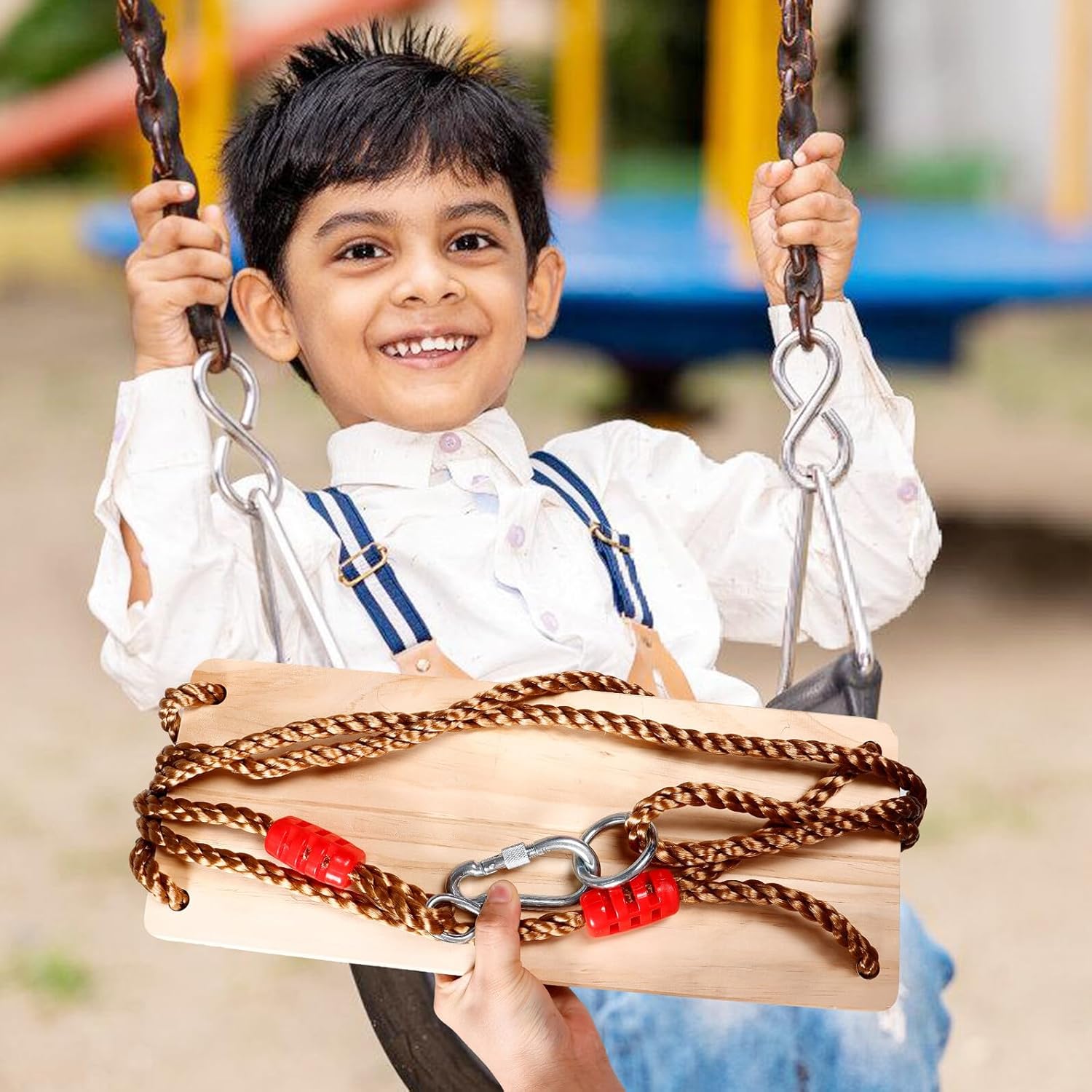 Wooden Tree Swing Seat for Porch Swing Small Flat Board Indoor Outdoor Backyard Playground Use