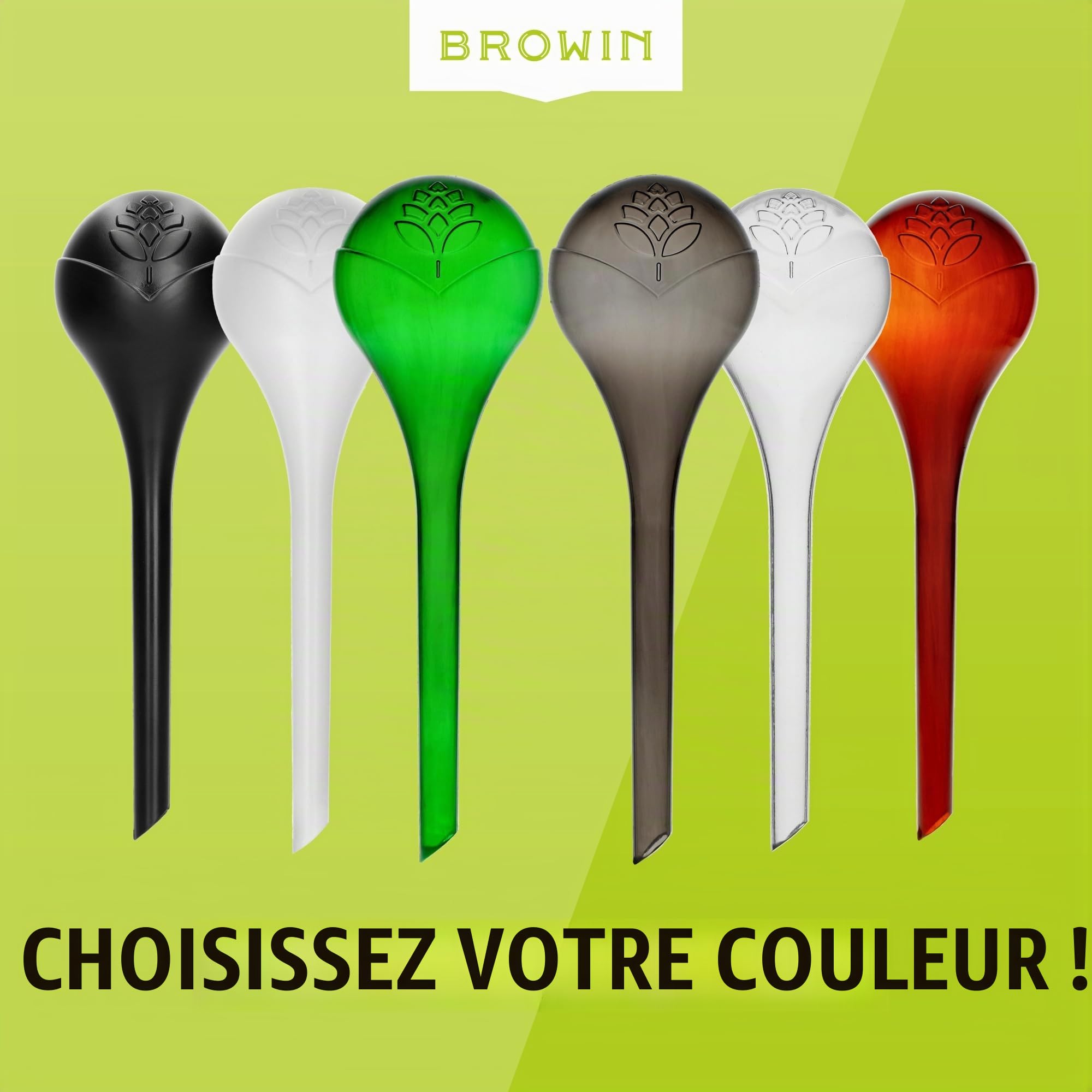 BROWIN®720923 Lot de 4 Boules d'irrigation pour Plantes Transparent