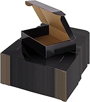 Vista 13 de Hoikwo Paquete de 25 cajas de envío de 6 x 4 x 3 para pequeñas empresas, cajas de cartón de embalaje negras, caja de embalaje de correo móvil