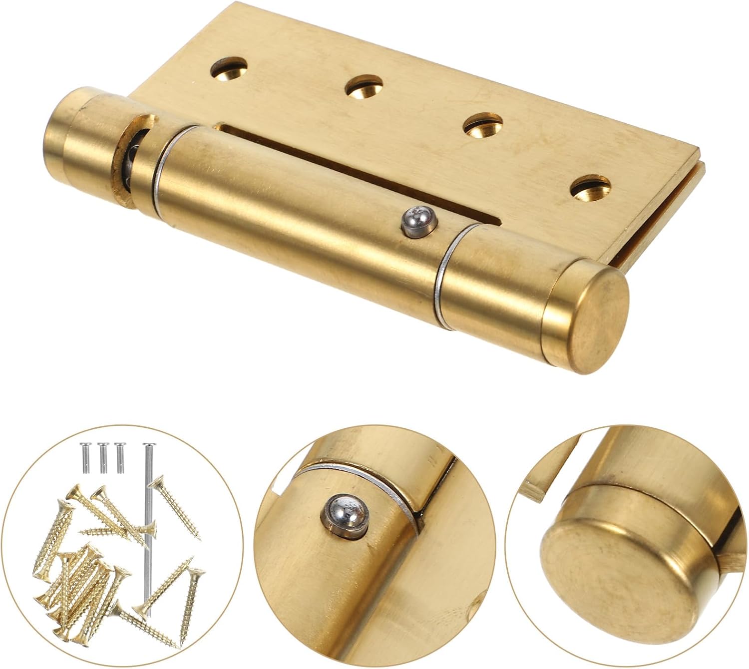 2Pcs Self-Closing Spring Loaded Door Hinges Heavy Duty Exterior Door Hinges with Hydraulic Soft Close for Bathroom Pantry