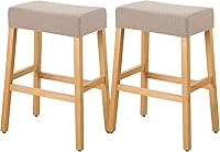 Vista 17 de YISUN Fundas de taburete rectangulares, paquete de 2 fundas elásticas impermeables para asiento de silla de montar, taburetes de bar, sillas de bar