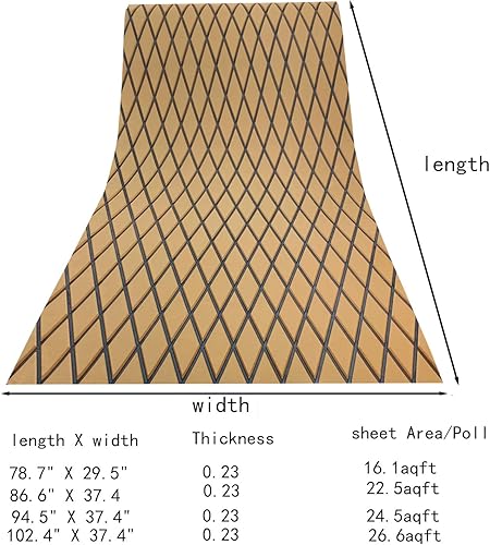 Miniatura 3 de Suelo de lancha de espuma EVA, cubierta de barco de teca sintética, cubierta marina, alfombrilla antideslizante para cubierta, yate, lancha motora,