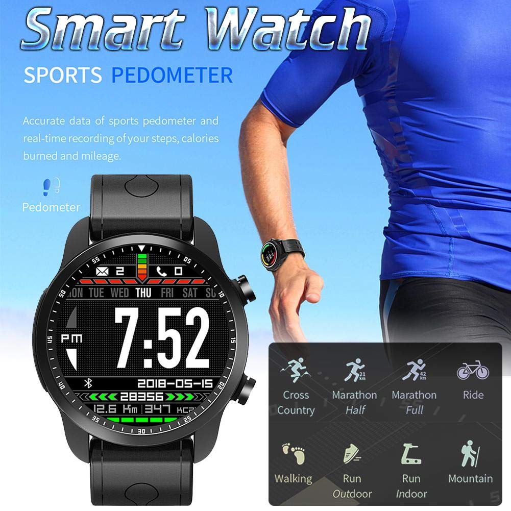 Montre Intelligente Bluetooth 1.3 Pouces Android 6.0 KC03 4.0 Bluetooth 4G LTE 620mAh GPS Homme 1Go + 16Go Écran LCD IPS Compatible avec iPhone et Android