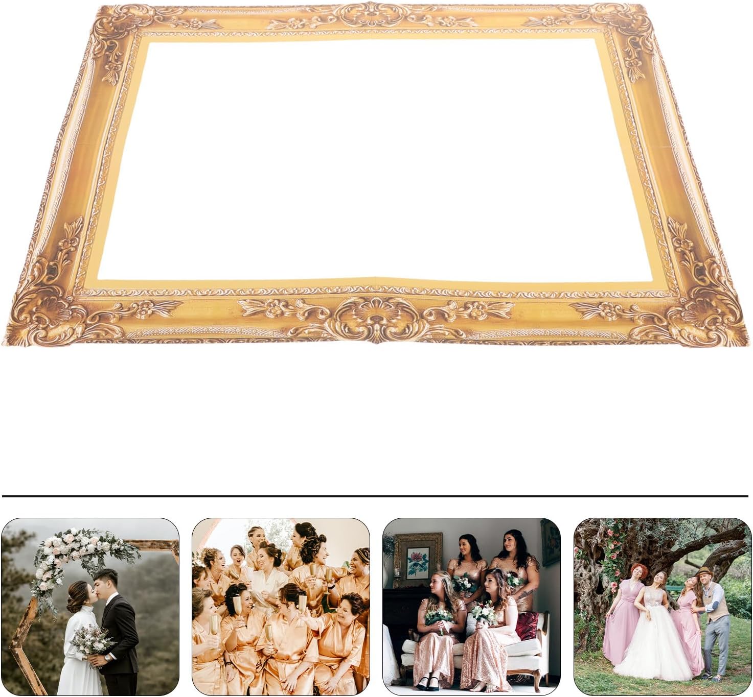 Portable Vintage Wedding Birthday Photo Booth Frame Props Paper Cutouts for Party Supplies