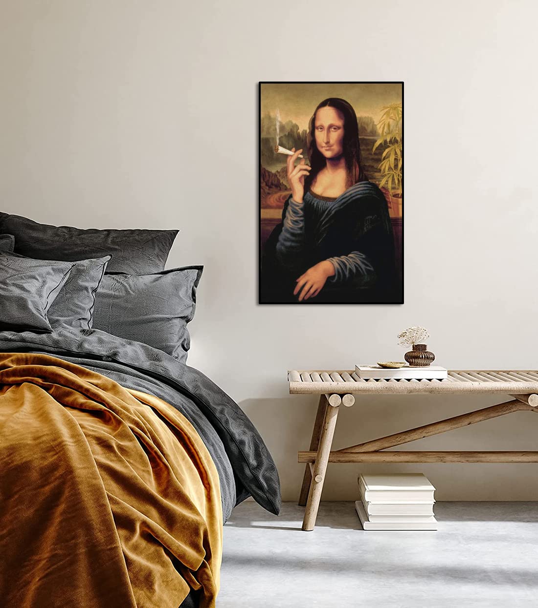 Poster Déco Lisa Sur Toile 20x30 Cm - Style Vintage Sans Cadre, Pour Salon, Chambre | Impression Haute Qualité