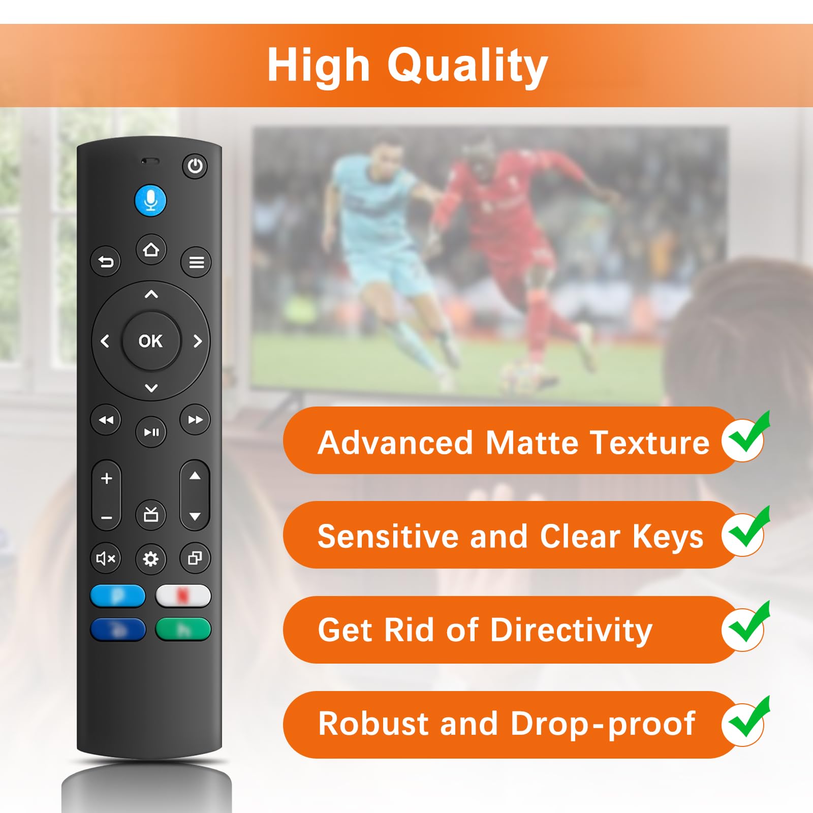 Telecomando vocale (2 Gen) per Smart TV Stick (2nd Gen & 3rd Gen), TV Stick Lite, 4K, 4K Max, HD,Smart TV Cube (2nd Gen & 3rd Gen) (BF033)