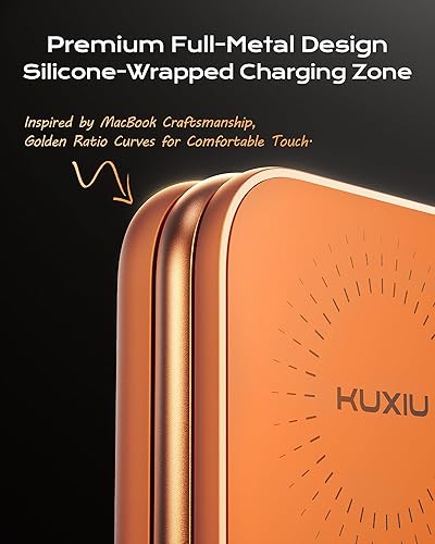 Miniatura 6 de KU XIU Qi2.2 Cargador inalámbrico magnético de 25 W, estación de carga de viaje plegable 3 en 1 para iPhone 17/16/15/14/13/12, 5W para Apple Watch y