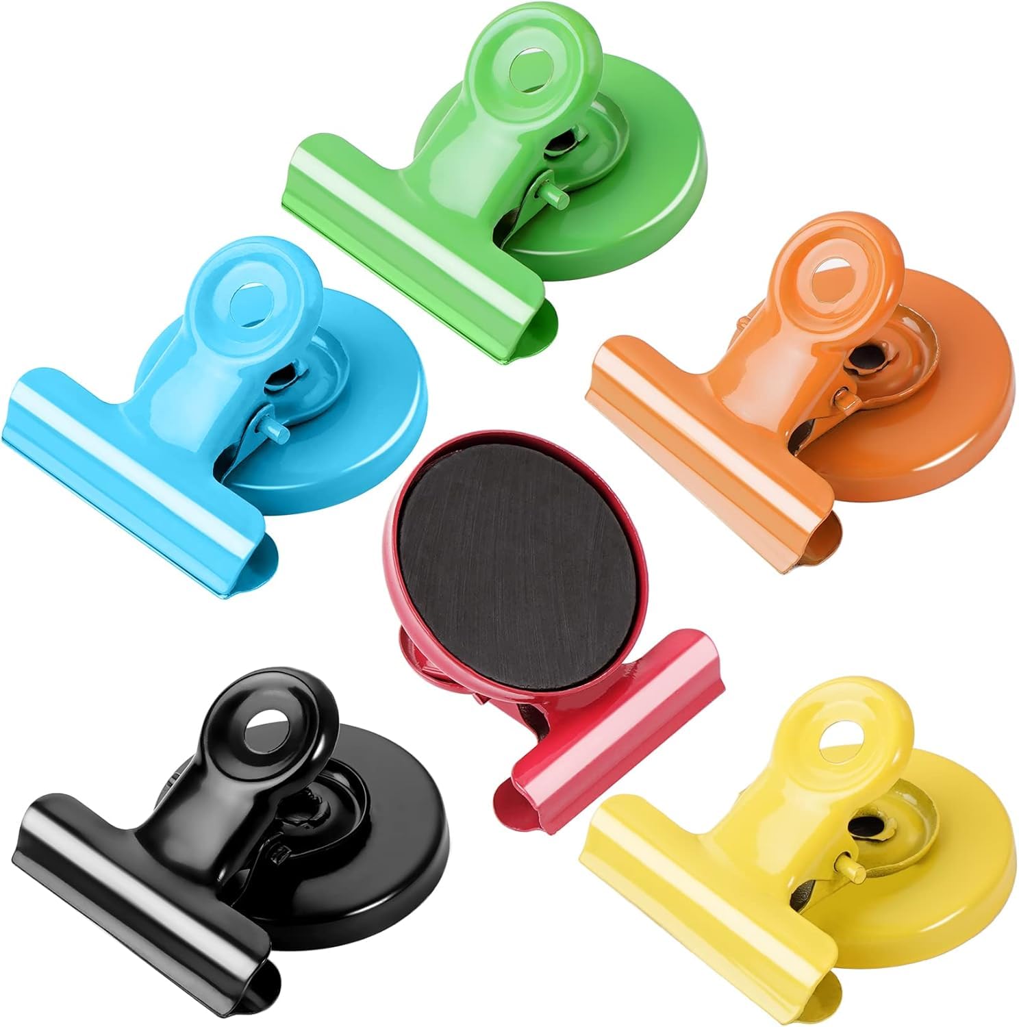 VNDUEEY 6 Pack Fridge Magnets Refrigerator Magnets, Magnetic Clips for Whiteboard, Magnet Clips for Office Organizing & Decorating Kitchen